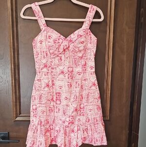 Lilly Pulitzer Coral and White Sundress
